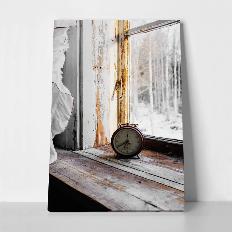 Πίνακας σε Καμβά RUSTIC FARMHOUSE CLOCK