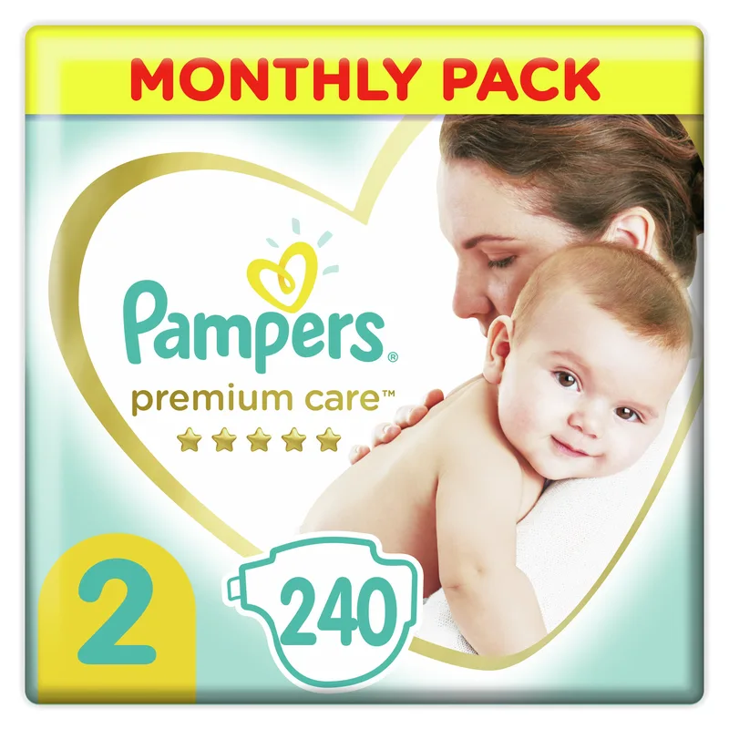 Pampers Premium Care Monthly Pack Νο2 (4-8kg) 240 Τεμάχια