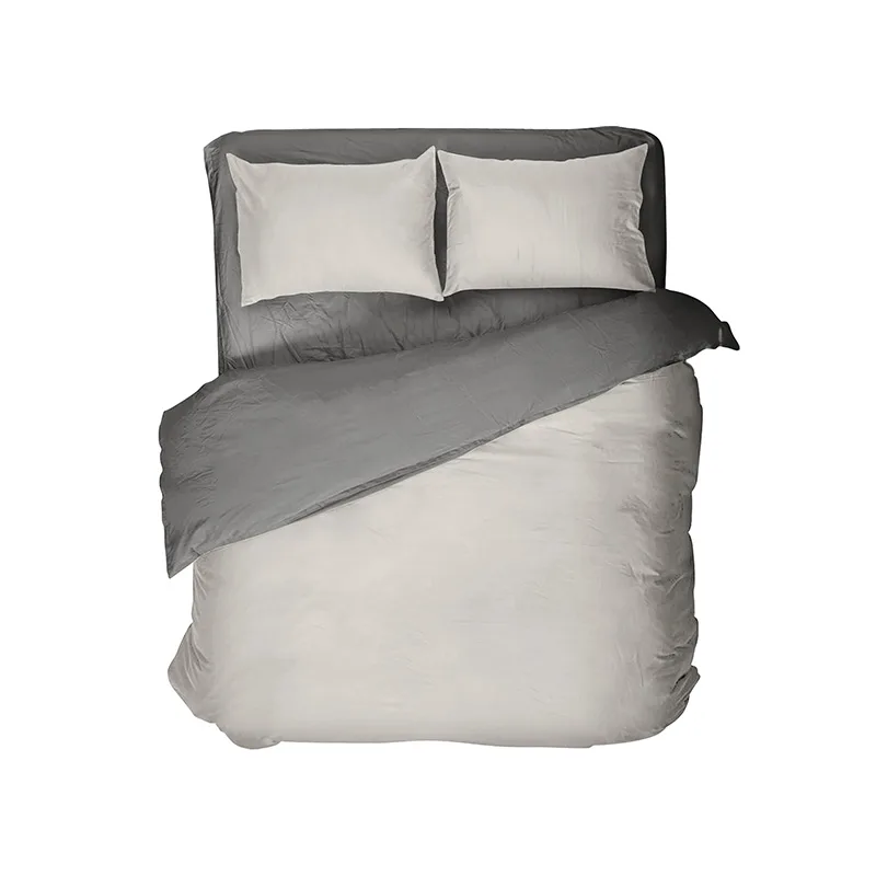 Παπλωματοθήκη Μεμονωμένη King Size 240X260 Nima Colors Oat Μπεζ / Midnight Gray (240x260)
