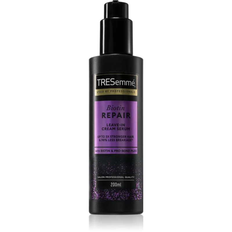 TRESemmé Biotin Repair Leave-In Cream Serum κρεμώδης ορός για τέλεια εμφάνιση μαλλιών 200 ml