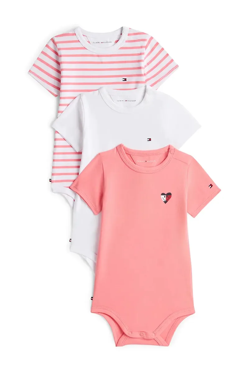 Tommy Hilfiger κορμάκι παιδικό βαμβακερό 3-pack