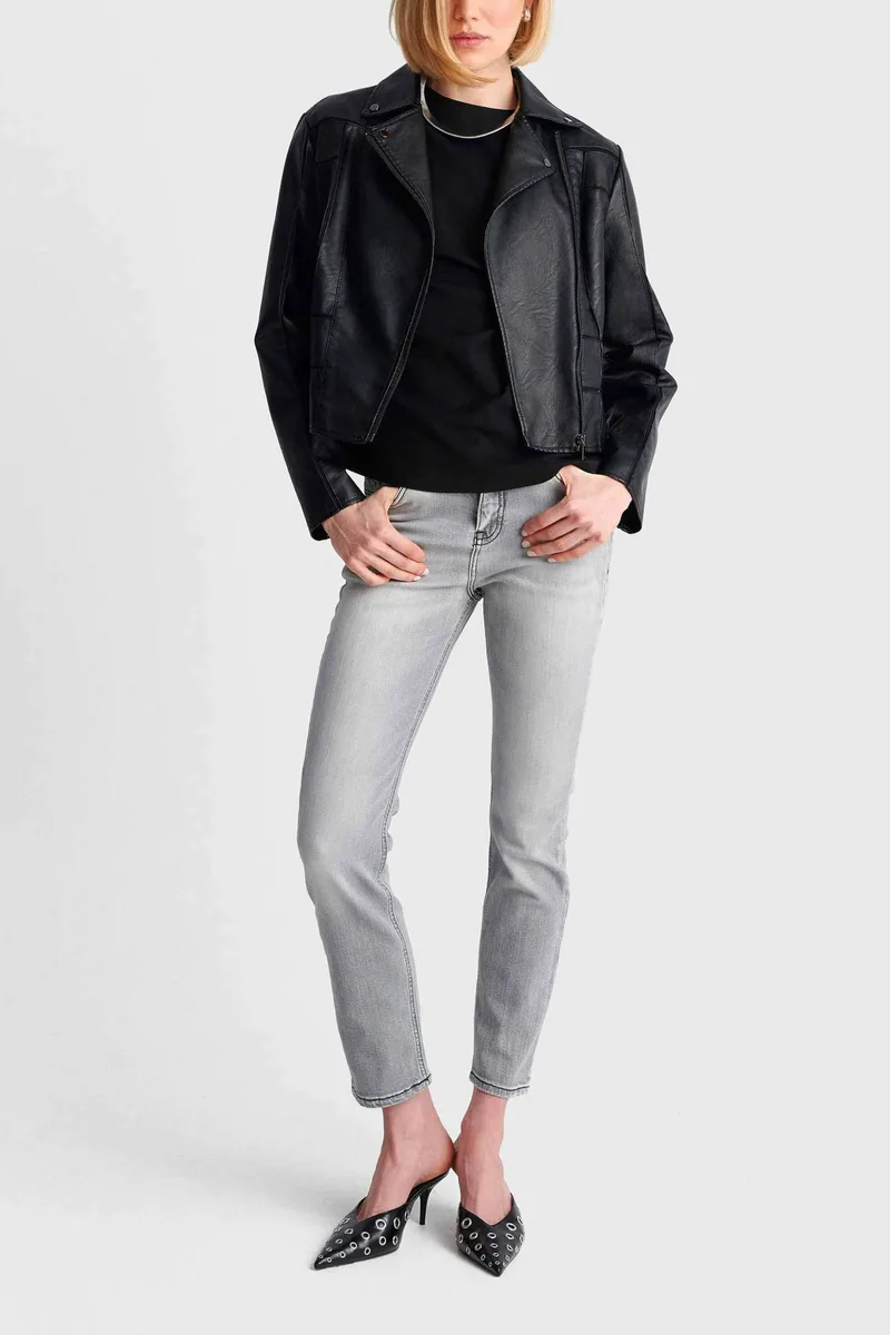 'ALE γυναικείο τζιν παντελόνι Slim Fit - 8923084 Ανθρακί