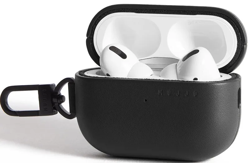 Mujjo Echelon - Premium Σκληρή Θήκη Apple AirPods Pro 2nd Gen από Φυτικό ECCO Δέρμα - Black (MUJJO-AP-001-BK)