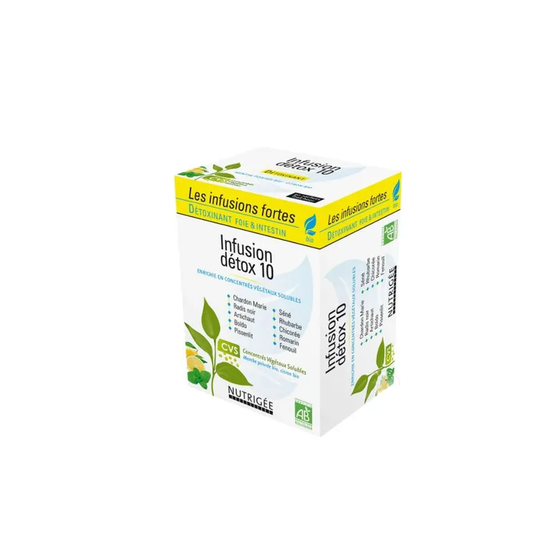Nutrigée Infusion Detox 10 Bio 30 Sachets Liver and Intestine