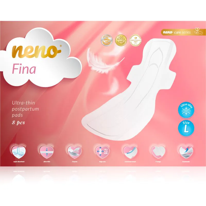 NENO Fina σερβιέτες λοχείας μέγεθος L Ultra-thin 8 τμχ