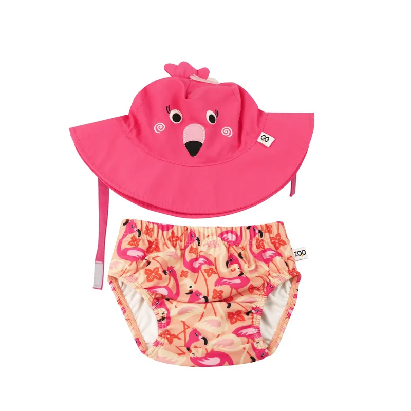 Σετ Μαγιό Πάνα Με Καπέλο UPF50 6-12μηνών Franny the Flamingo Zoocchini ZOO12022M (Μέγεθος: 6-12 Μηνών) - Zoocchini - ZOO12022M