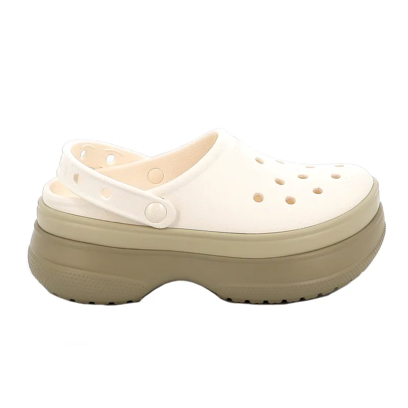 Σαμπό Crocs Classic Stacked Clog Χρώματος Μπεζ 211355-0WV