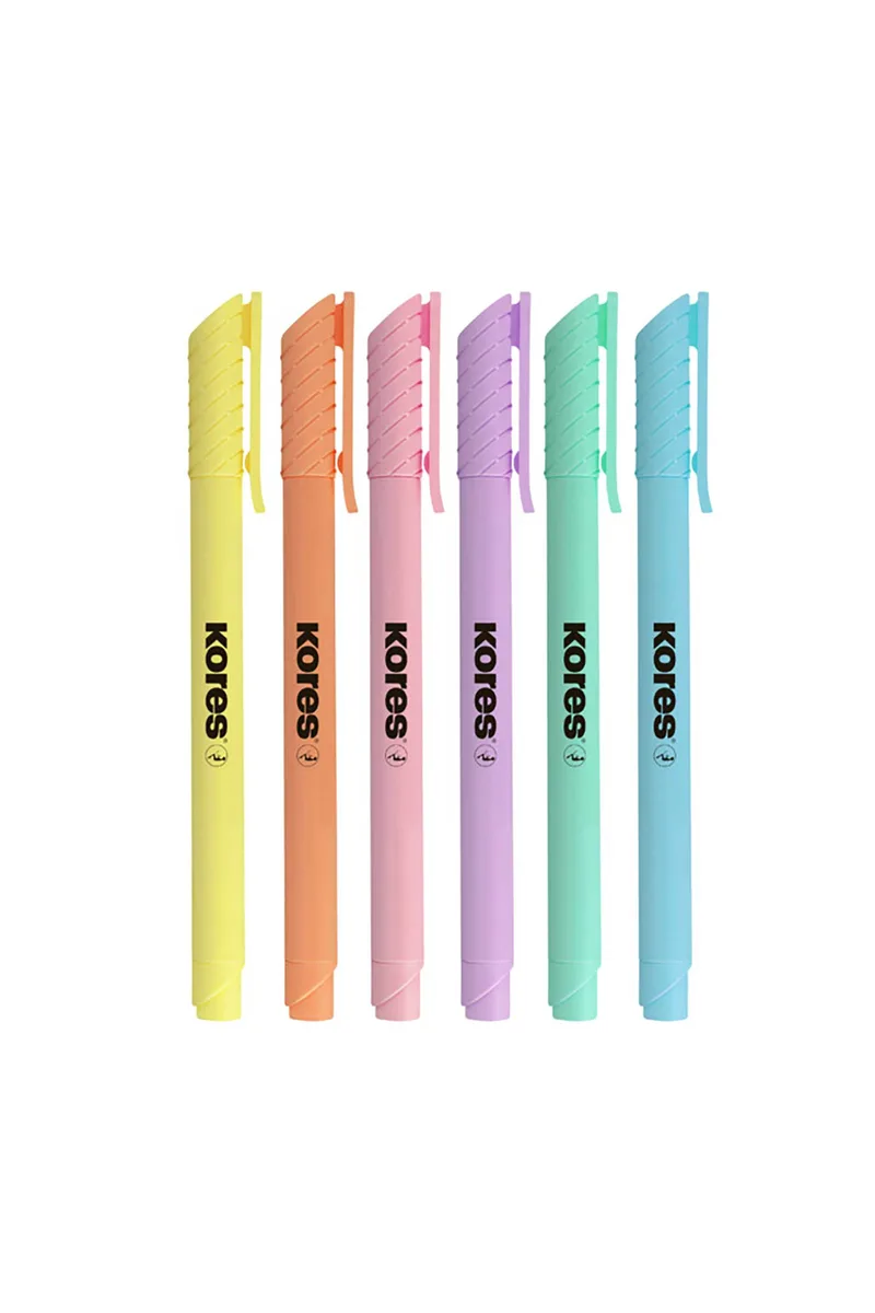 Kores σετ μαρκαδόροι υπογράμμισης σε 6 pastel χρώματα - 36246