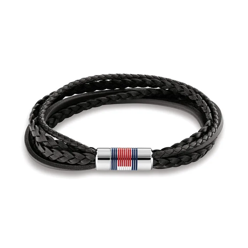 TOMMY HILFIGER Ανδρικό Βραχιόλι από Δέρμα και Ατσάλι 2790426