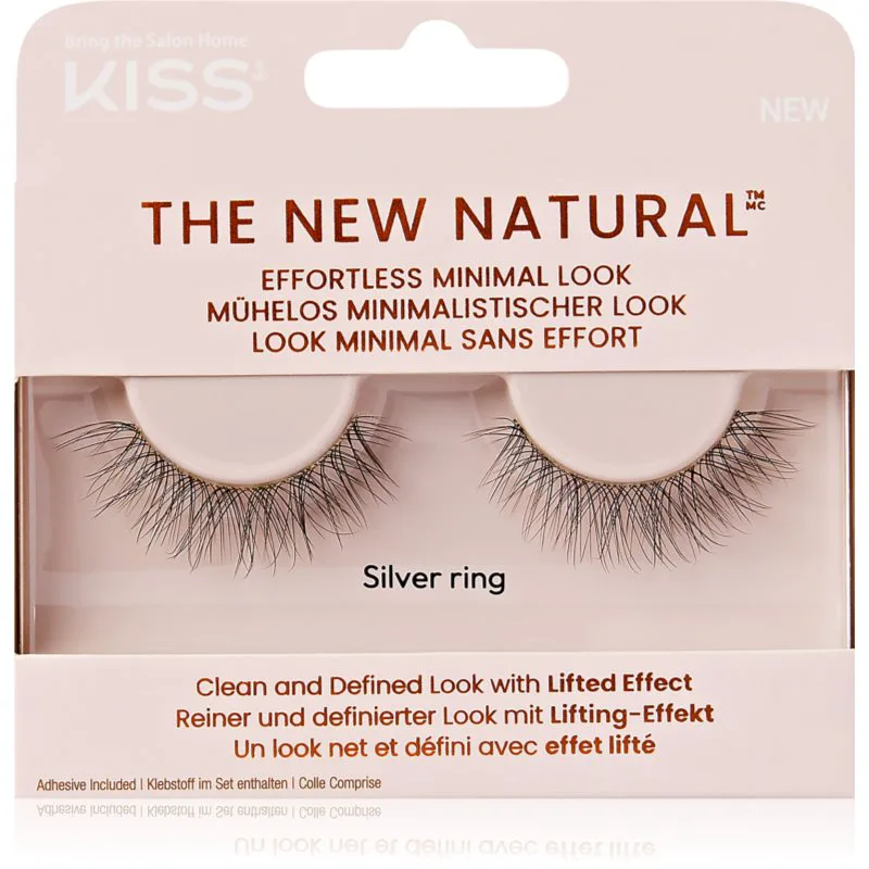 KISS The New Natural Effortless Minimal Look τεχνητές βλεφαρίδες Silver Ring 1 ζευγάρι