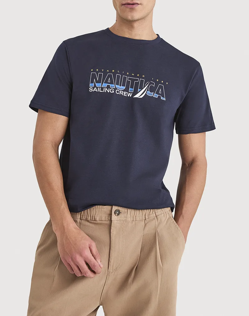 NAUTICA ΜΠΛΟΥΖΑ T-SHIRT ΚΜ Onda T-Shirt 3NCN1V03949-459 NavyBlue