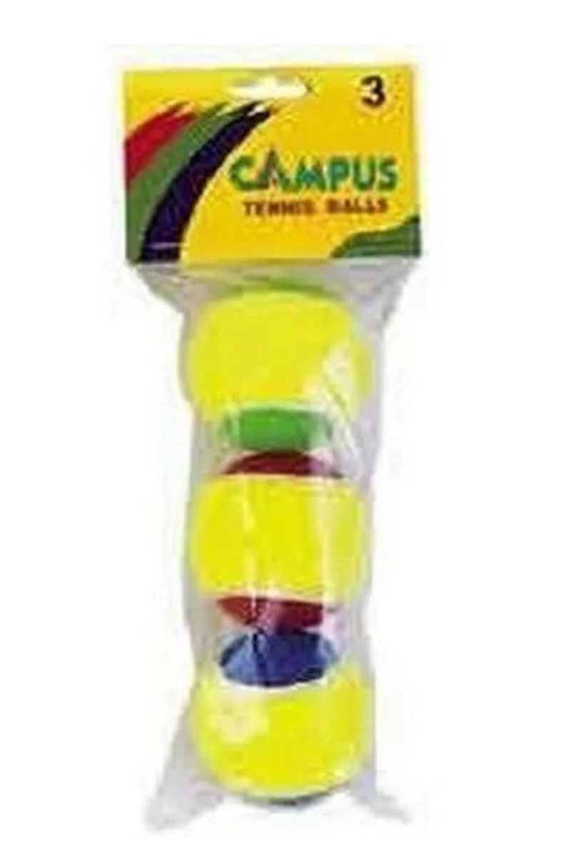 Μπαλάκια Τένις Campus Σετ Δίχρωμα 3τμχ Σε Σακουλάκι 40-21221-YELLOW