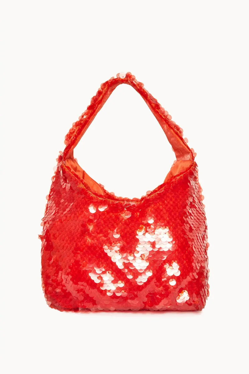 Tierra γυναικεία τσάντα ώμου με παγιέτα "Coral Blush" - CORAL BLUSH Πορτοκαλί