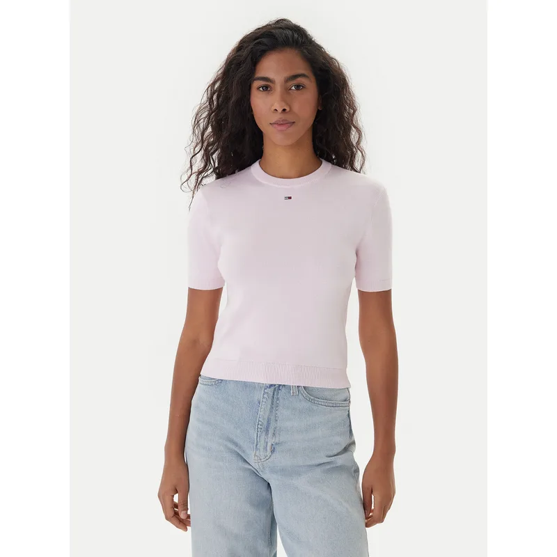 Tommy Jeans T-Shirt Essential DW0DW19336 Ροζ Regular Fit