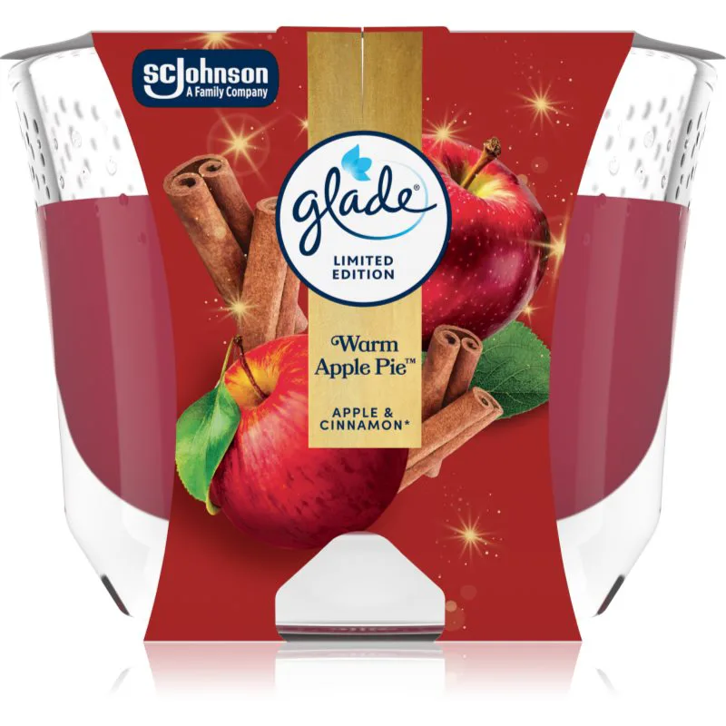 GLADE Warm Apple Pie αρωματικό κερί 204 γρ