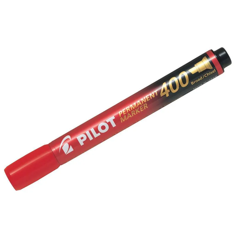 Μαρκαδόρος Pilot Permanent Marker Πλακέ Kόκκινος SCA-400-BR