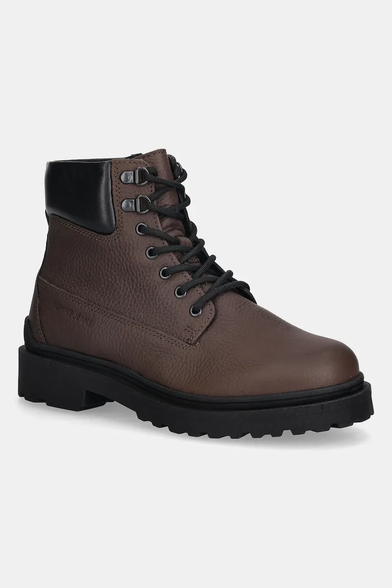Παπούτσια Tommy Jeans TJM LACE UP BOOT LEATHER