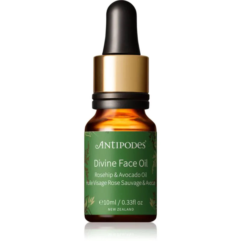 Antipodes Divine Face Oil Rosehip & Avocado Oil προστατευτικός ορός ενάντια στα πρώτα σημάδια γήρανσης της επιδερμίδας 10 ml