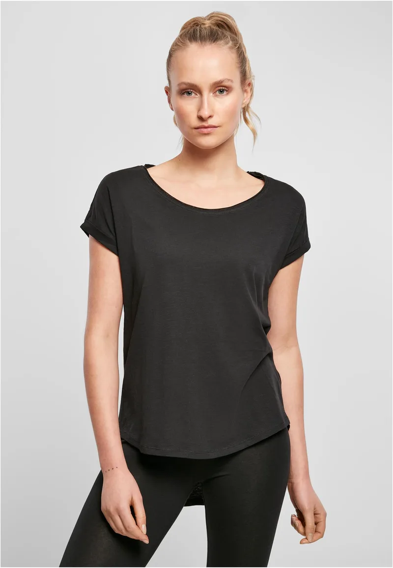Γυναικείο T-Shirt Ladies Long Slub BY036 Build Your Brand Black