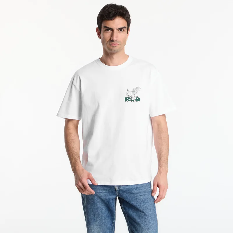 T-shirt Urbanc Classics Welcome To Rio Oversize Tee White XS