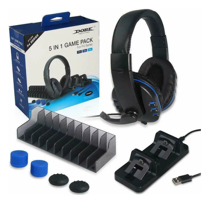 dobe 5 in 1 game pack ps4 μαύρο
