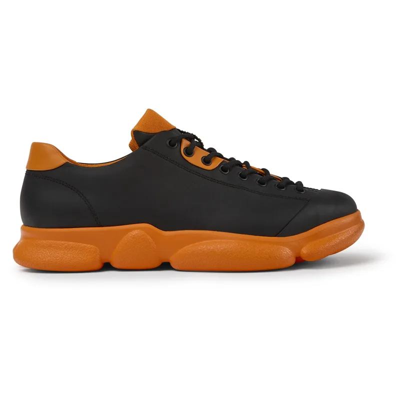 CAMPER Karst - Sneakers Για Ανδρικα - Μαύρο,Πορτοκαλί, Μέγεθος 39, Smooth leather