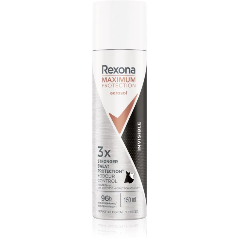 Rexona Maximum Protection Invisible αποσμητικό σε σπρέι για την αντιμετώπιση της υπερβολικής εφίδρωσης 150 ml