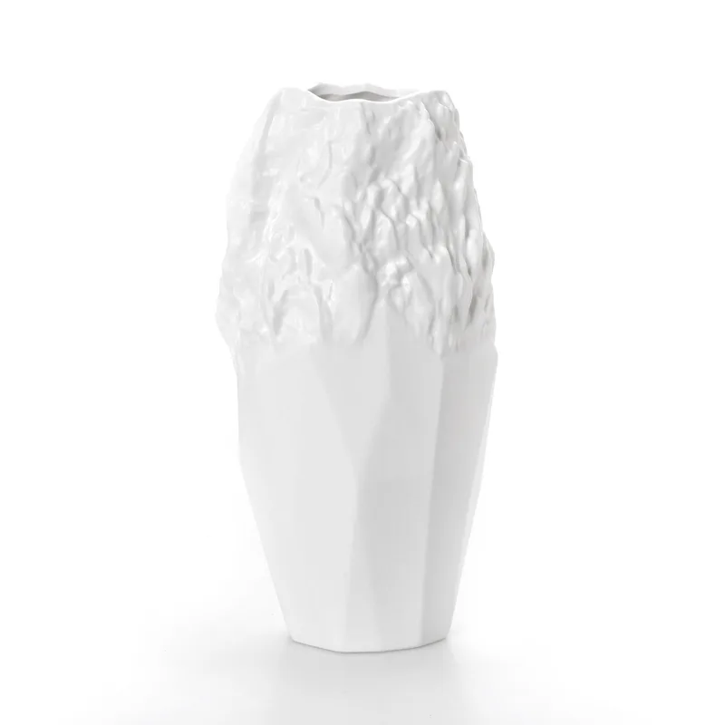 HFA Διακοσμητικό Βάζο Πορσελάνης Durable Terra Matt White 25cm