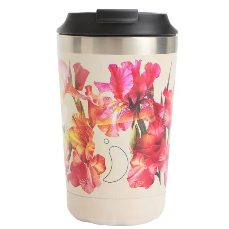 Chilly's Original Floral Coffee Cup Ανοξείδωτη Κούπα Θερμός για Ροφήματα 340ml - Golden Hour