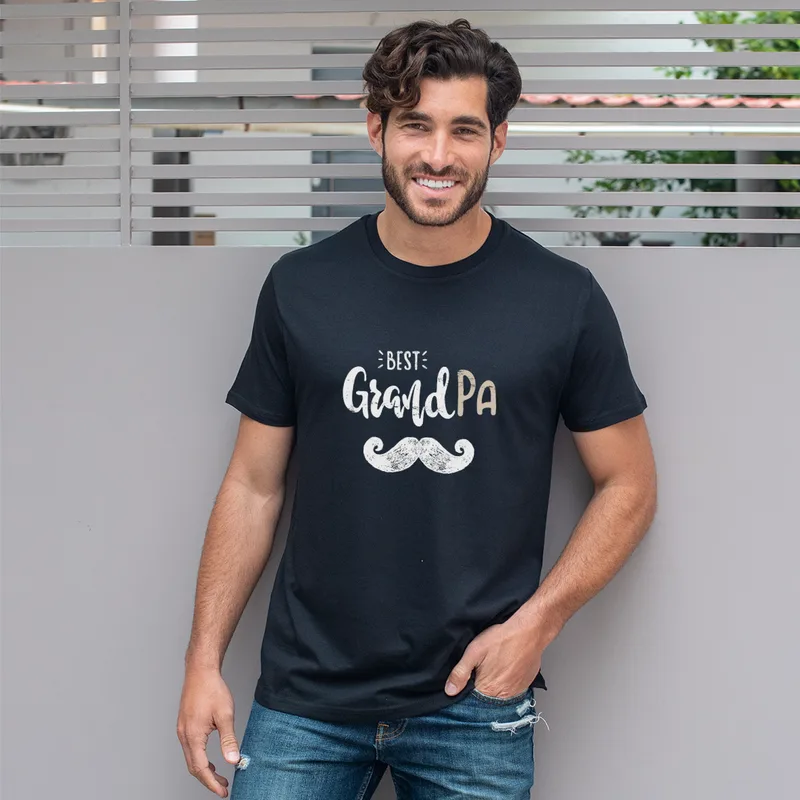 Grandfather - Organic Vegan T-Shirt Unisex - Μαύρο - XL