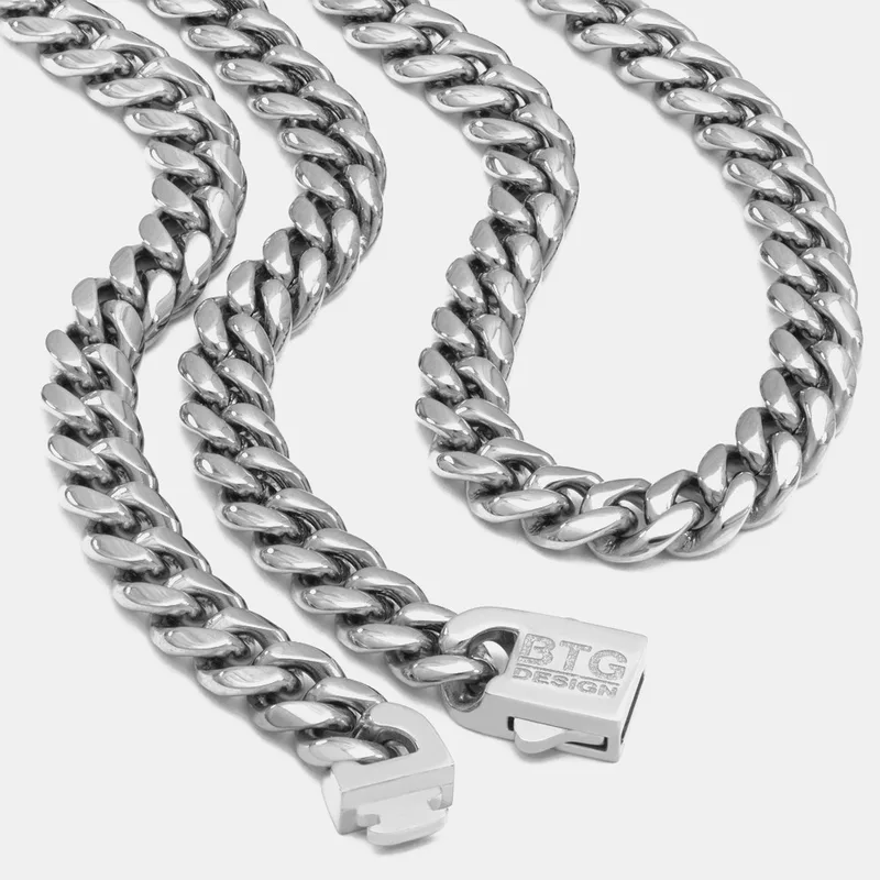 BTG Miami 8Mm Ασημί Αλυσίδα Λαιμού Από Ανοξείδωτο (9000179064_33592)