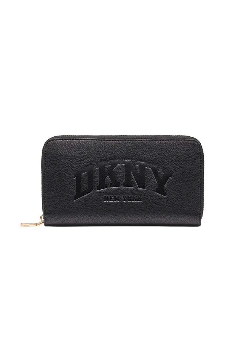 DKNY γυναικείο πορτοφόλι με ανάγλυφο λογότυπο "Hadlee" - R541AO37 Μαύρο