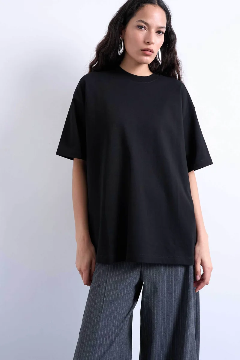 Topshop γυναικείο T-shirt μονόχρωμο "Tsvictoria" - 31000825 Μαύρο