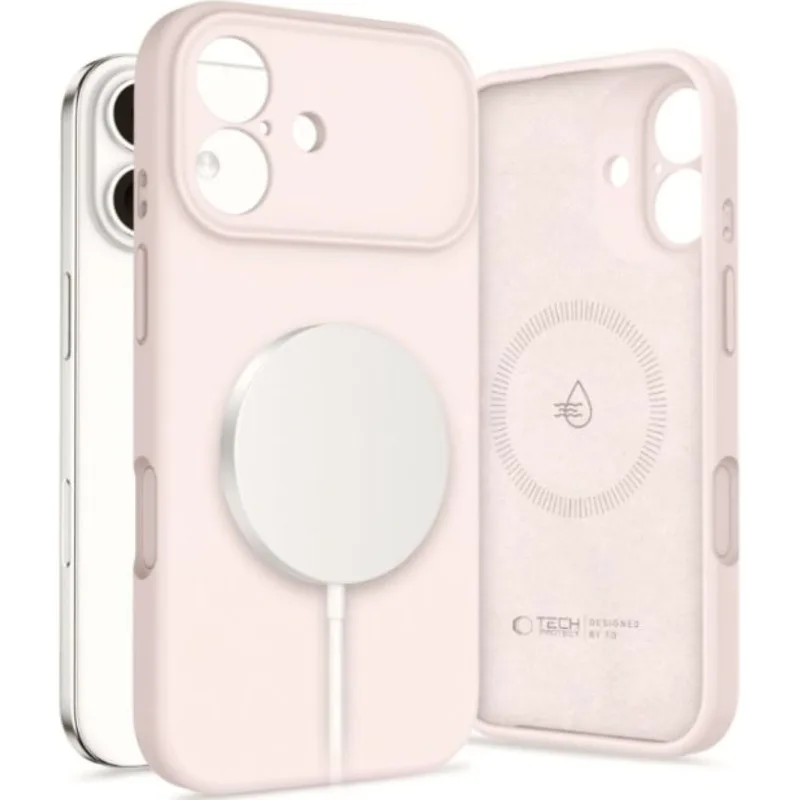 Θήκη iPhone 17 Tech-Protect Silicone MagSafe Σιλικόνης με MagSafe - Ροζ Pearl (5906302330218)