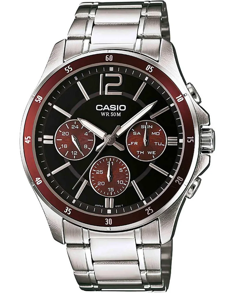 CASIO Collection - MTP-1374PD-5AVEF, Silver case with Stainless Steel Bracelet