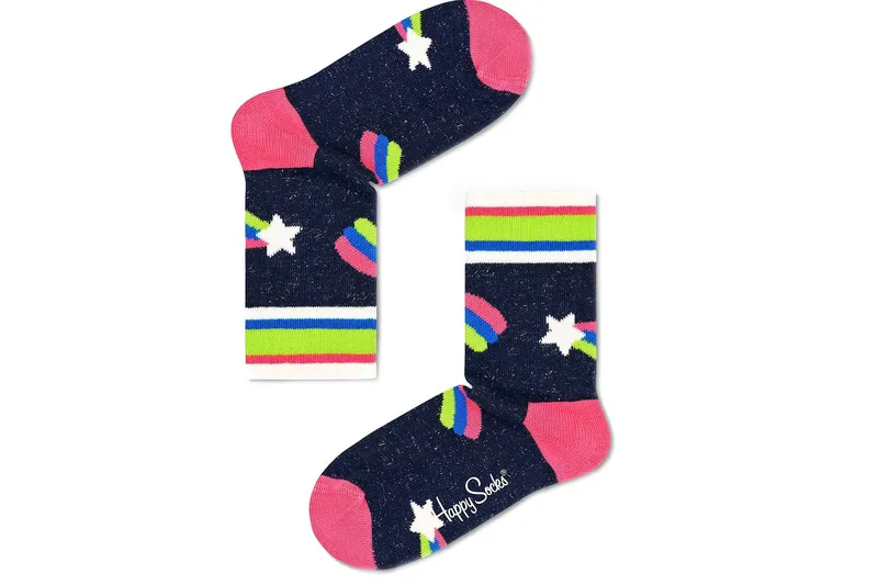 Κάλτσες Happy Socks Kids Shooting Star Rib KSST14-6500-1000 Unisex Παιδικό