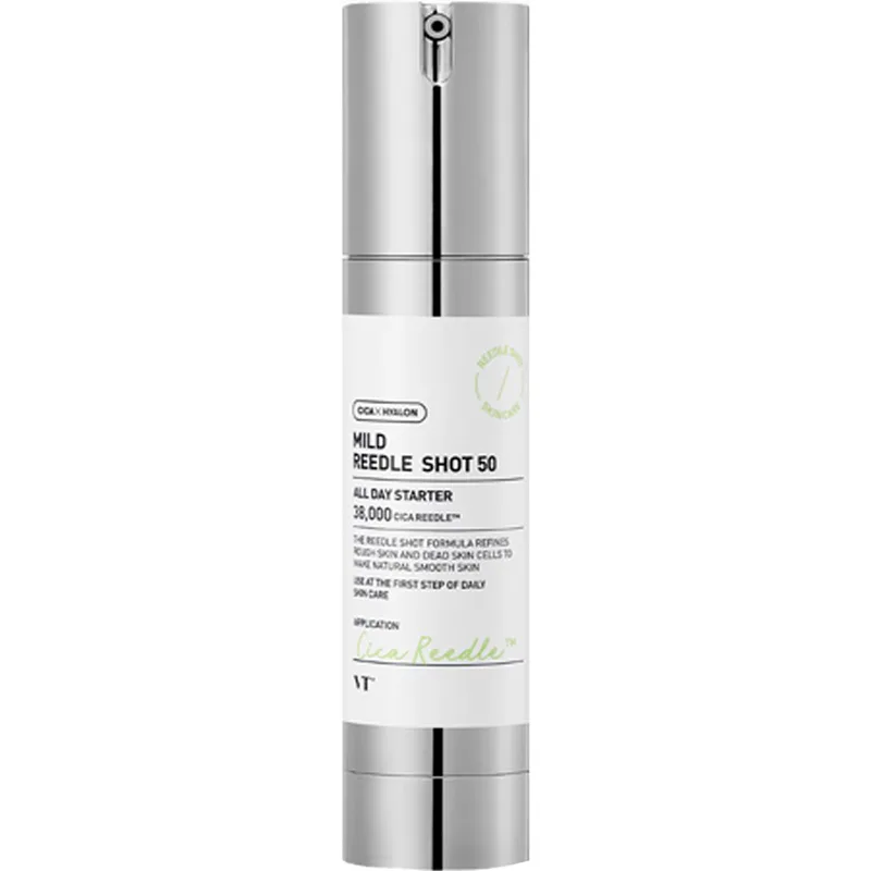VT Cosmetics Cica Mild Reedle Shot 50 Ήπια Ενισχυτική Φόρμουλα Προσώπου με Τεχνολογία Μικρό-Βελονισμού για την Απομάκρυνση Νεκρών Κυττάρων & την Δημιουργία μιας Φυσικής Λείας Επιδερμίδας 50ml