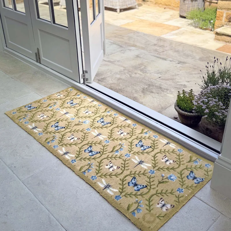 Wild Meadow Beige Green Runner