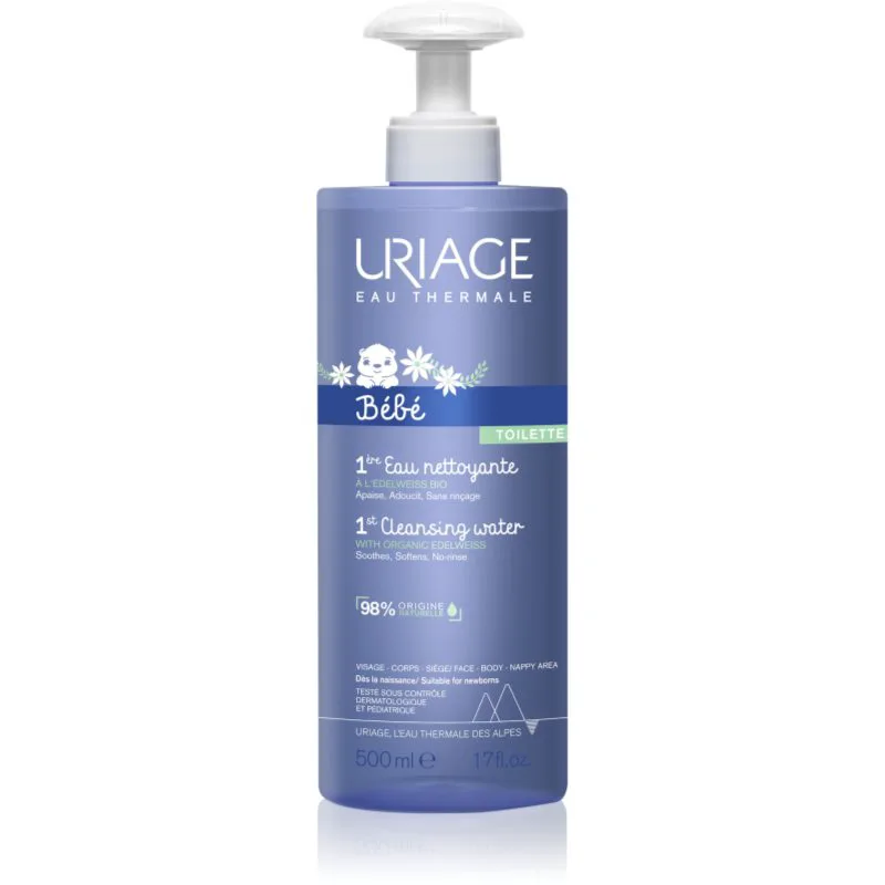 Uriage Bébé 1st Cleansing Water καθαριστικό νερό για σώμα και πρόσωπο 500 ml
