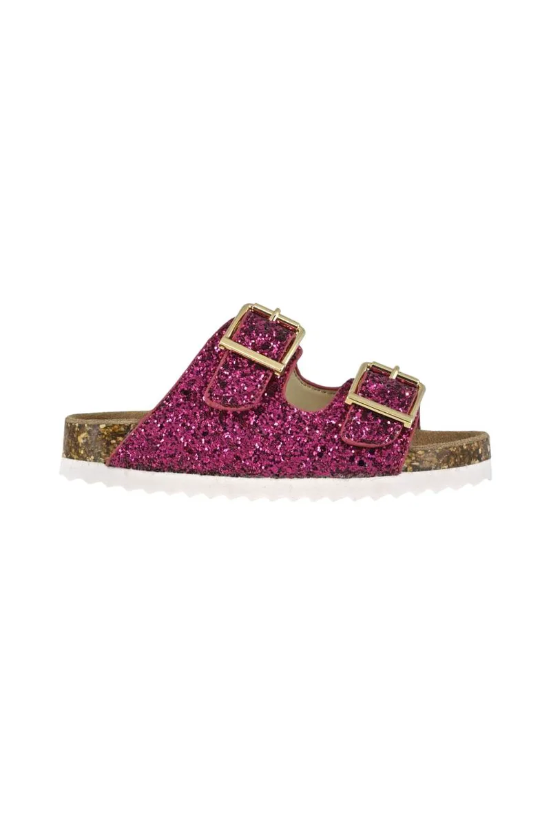 COLORS OF CALIFORNIA ΣΑΝΔΑΛΙΑ Glitter Sandal 2 Buckles - ΡΟΖ-HC.2415