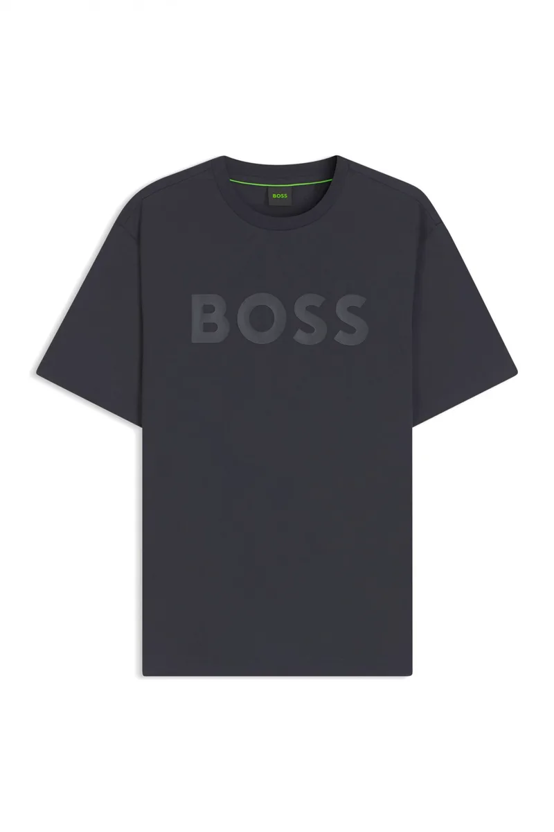 BOSS ATHLEISURE T-SHIRT TS_Structure Logo ΜΠΛΕ