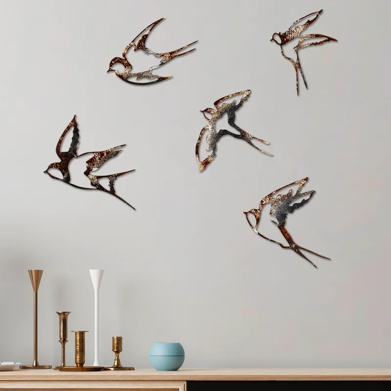 Μεταλλικό Διακοσμητικό Τοίχου Birds-2 891Tnl3303 19x14 cm