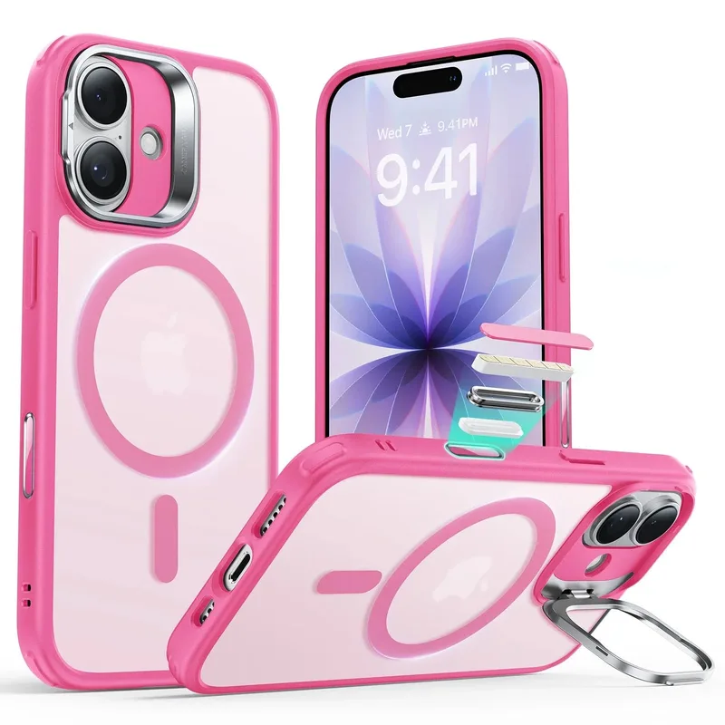 Θήκη ESR Classic Hybrid with Stash Stand (Camera Control Button) HaloLock MagSafe Frosted Ροζ iPhone 17