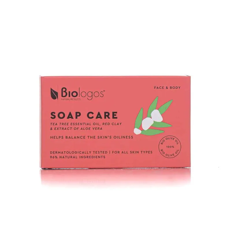 Biologos Σαπούνι με teatree, κόκκινη άργιλος και aloe vera -130g