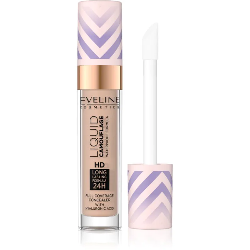 Eveline Cosmetics Liquid Camouflage αδιάβροχος διορρθωτής με υαλουρονικό οξύ απόχρωση 06 7,5 ml