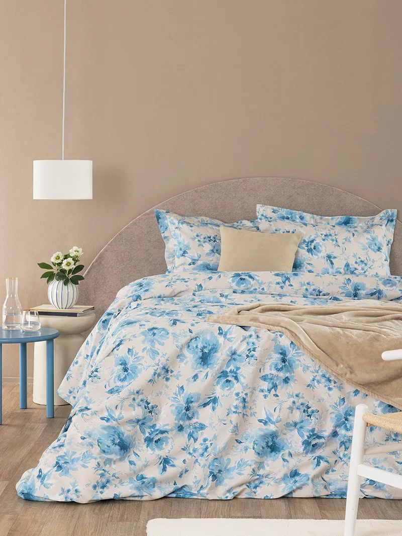 Σετ Σεντόνια King Size 4 Τεμαχίων Palamaiki IS812 Γαλάζιο 285x270