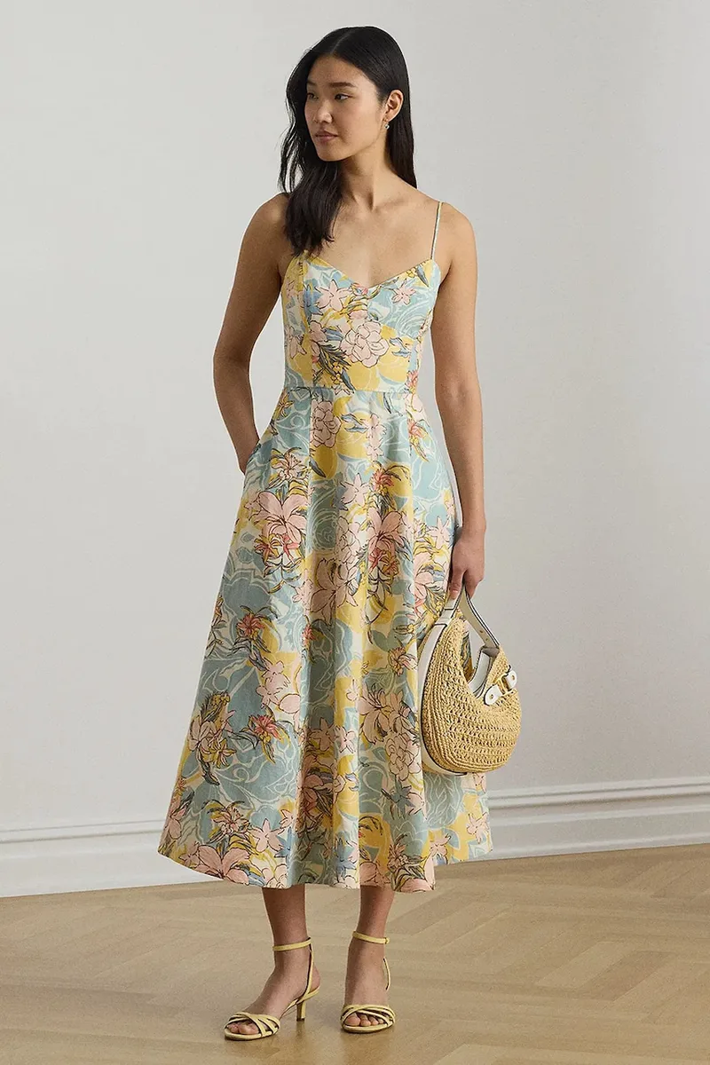 Lauren Ralph Lauren φόρεμα αμπίρ λινό