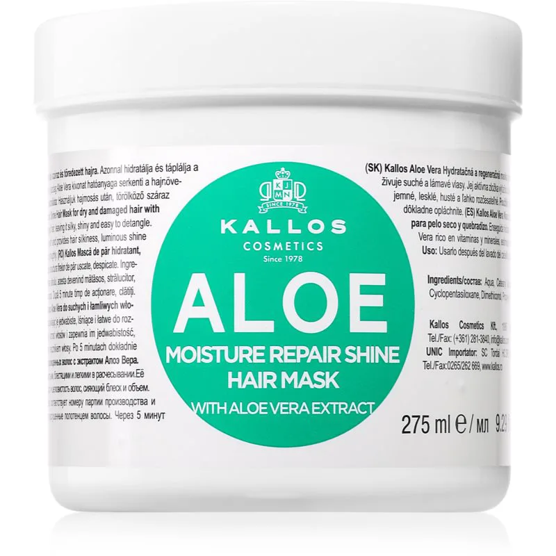 Kallos KJMN Professional Aloe ενυδατική μάσκα με αλόη βέρα 275 ml