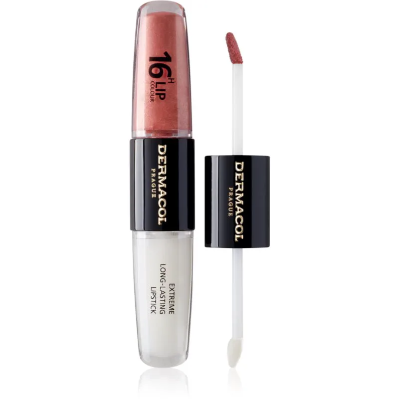 Dermacol 16H Lip Colour μακράς διαρκείας κραγιόν και λιπ γκλος απόχρωση 05 Sparkling Muse 2x4 ml