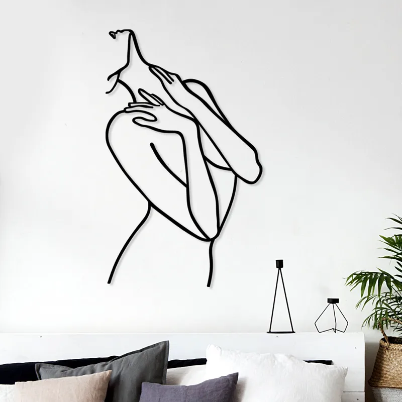 Μεταλλικό Διακοσμητικό Τοίχου Woman Lines 575Tnl1124 53x86 cm
